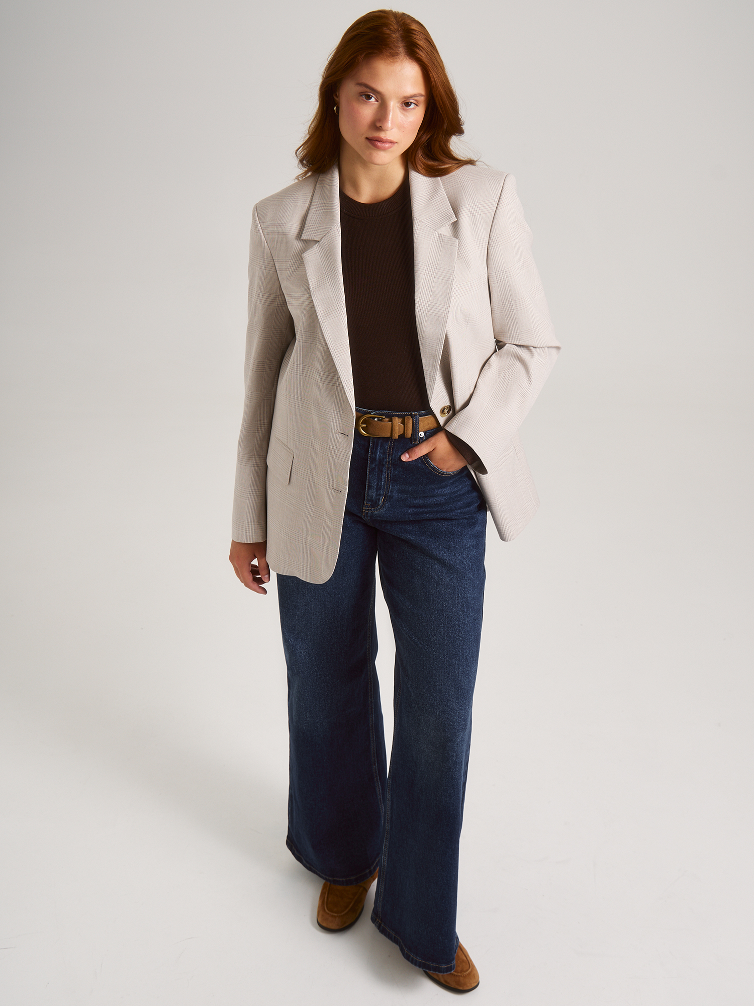 Светлый пиджак классического кроя 4XL56 9999₽