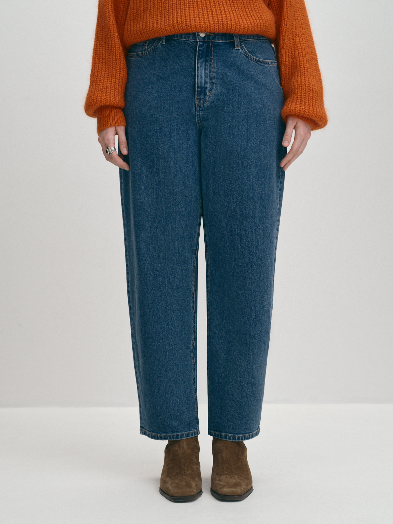 

Джинсы Mom fit, Синий