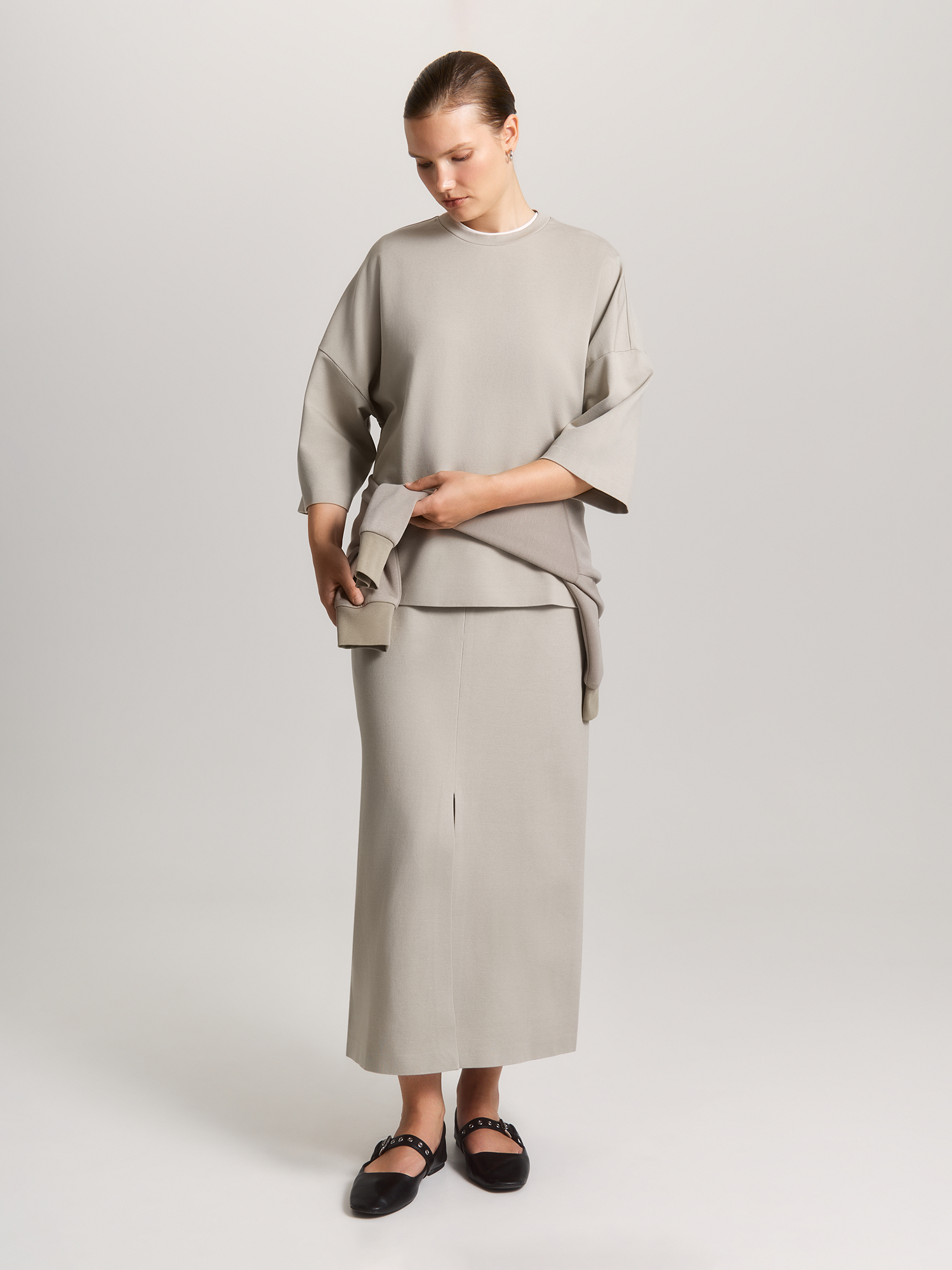 Блуза из эластичного вискозного трикотажа M46 3999₽