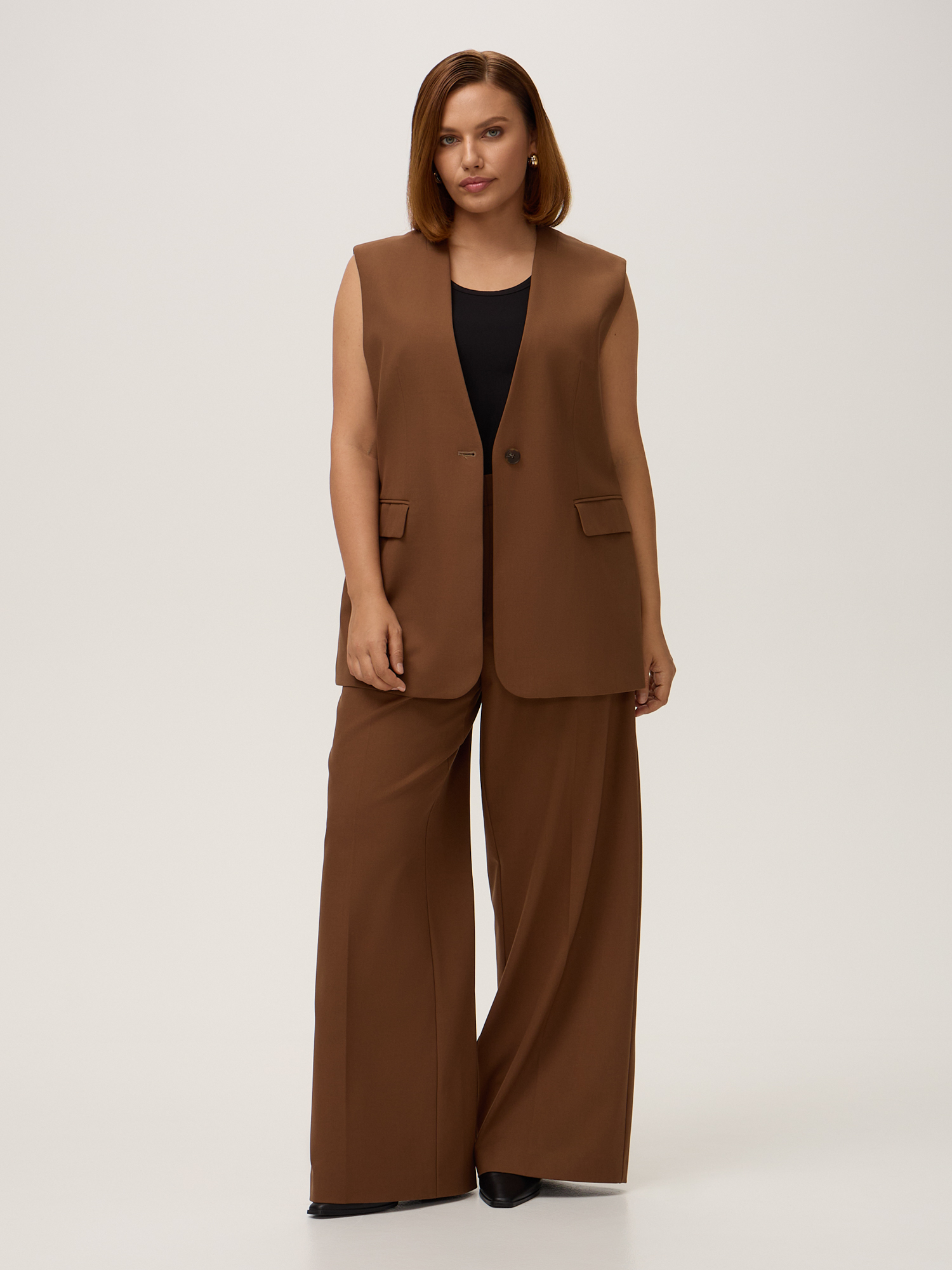 Жилет из костюмной вискозной ткани XXL52 9999₽