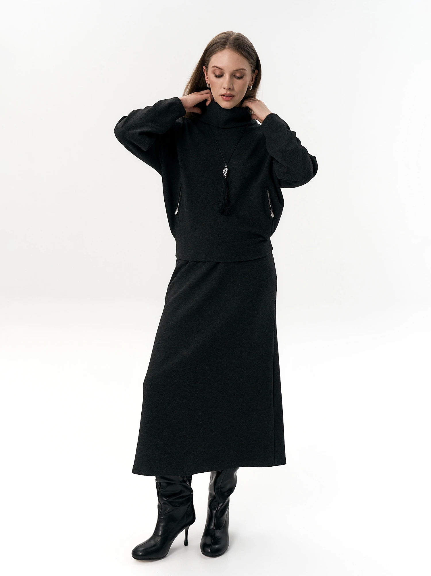 Юбка А-силуэта из вискозного трикотажа Elis арт. SK0777K