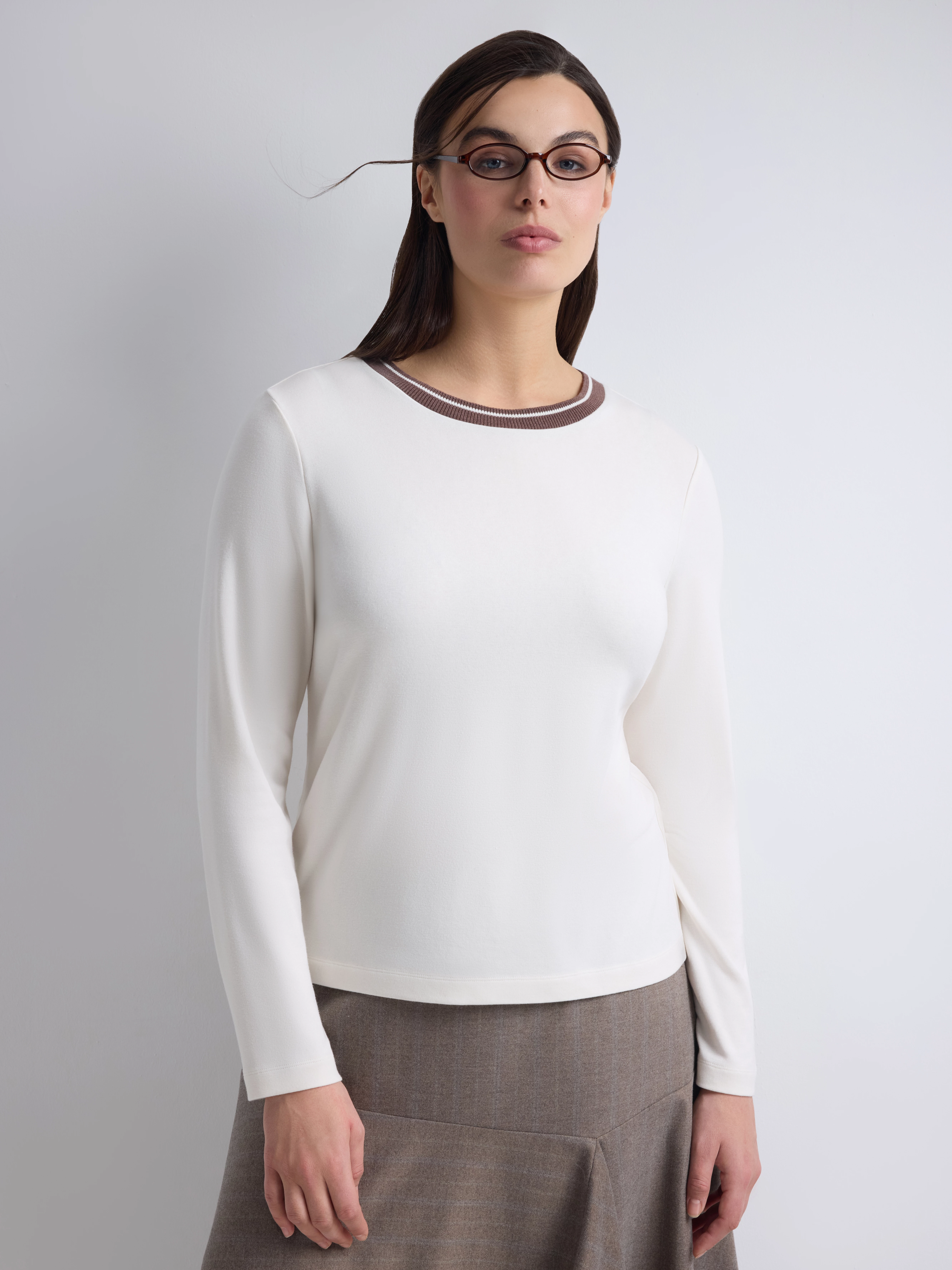 Трикотажный лонгслив с подвязом Lalis арт. LS0034K