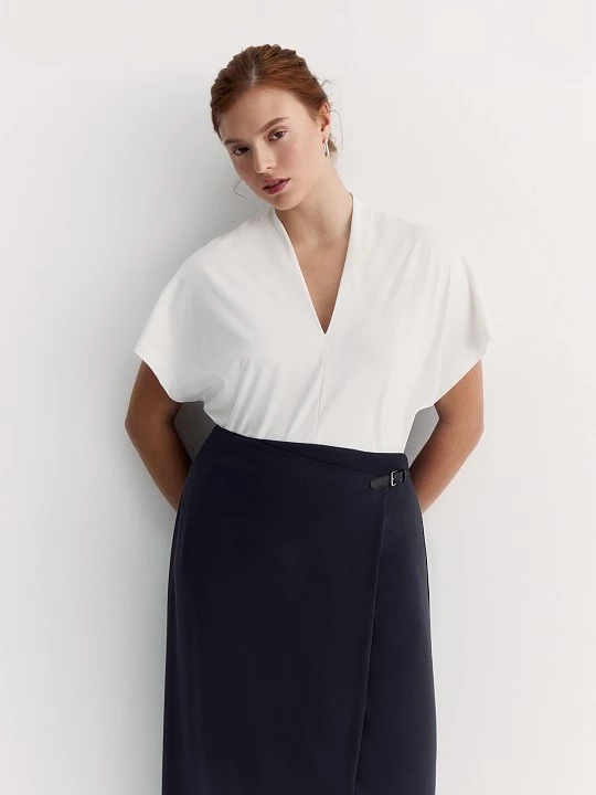 Блуза с коротким рукавом из вискозного трикотажа Lalis арт. BL1871K