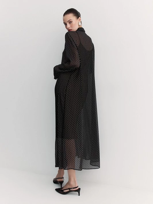 Струящееся платье с отложным воротником Elis арт. DR10275