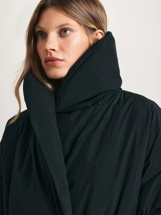 Длинный теплый пуховик с поясом Elis арт. PH0066Y1