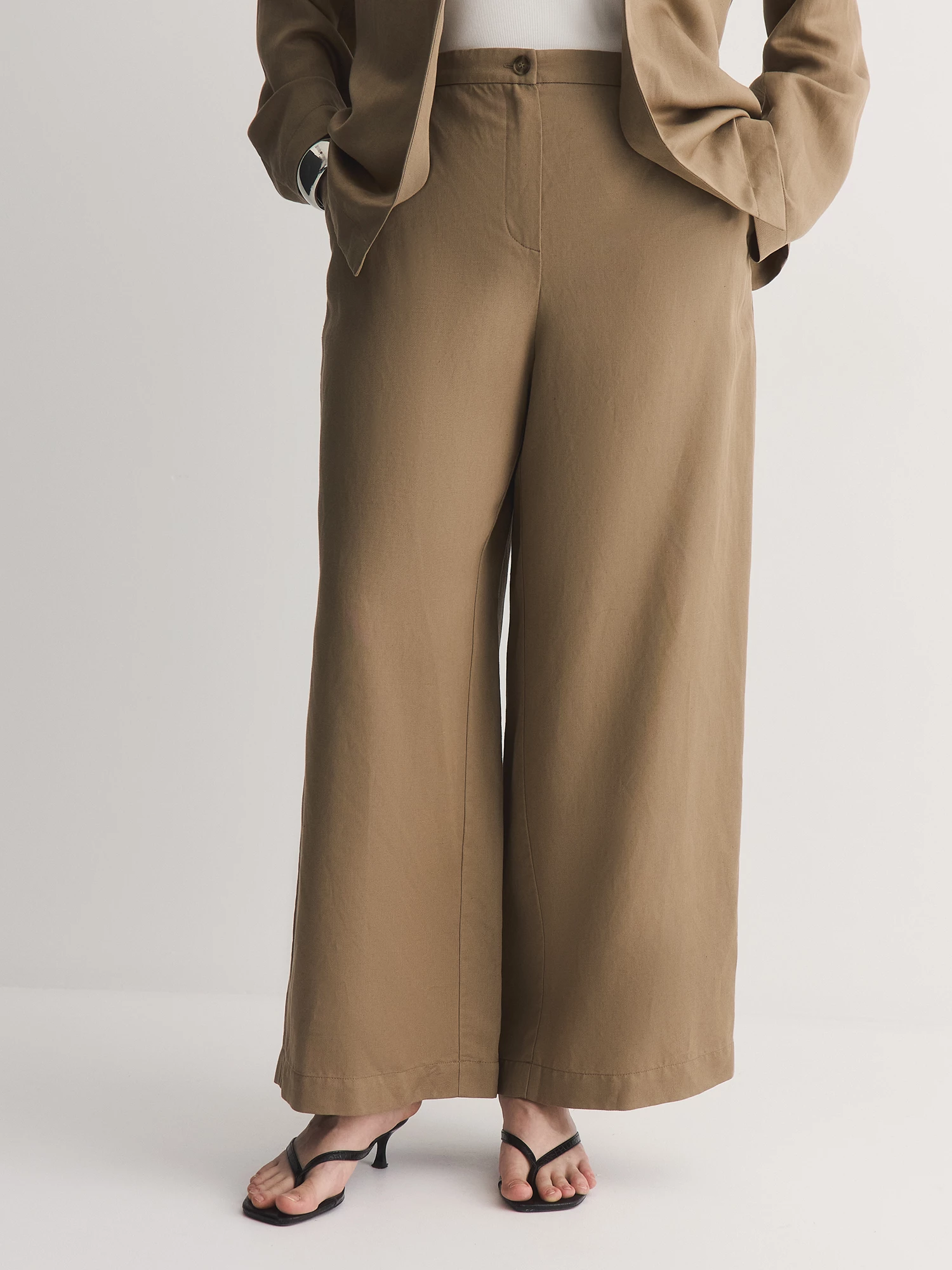 Прямые брюки изо льна и вискозы Lalis арт. TR05626