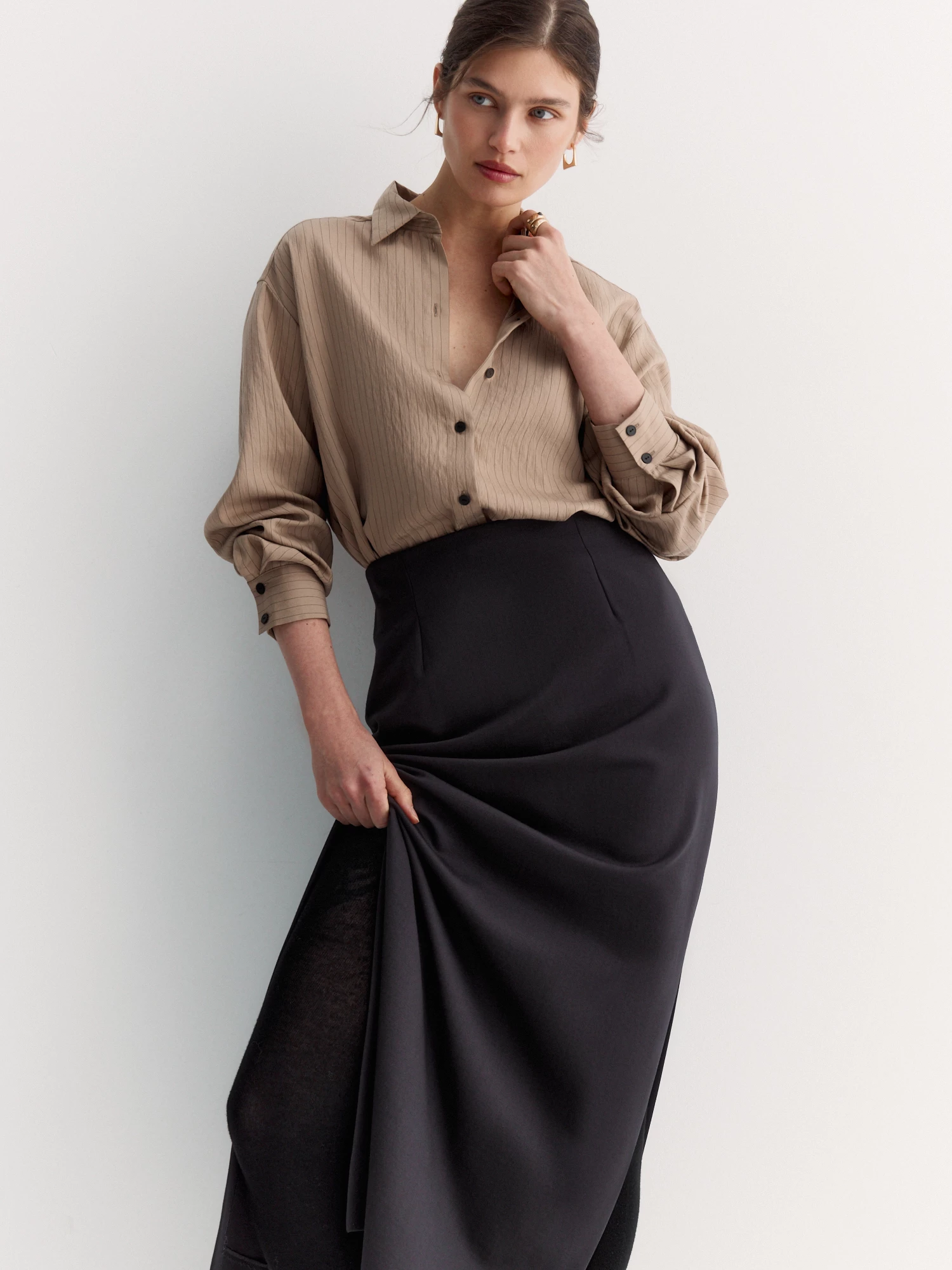 Удлиненная блуза рубашечного кроя Elis арт. BL1764