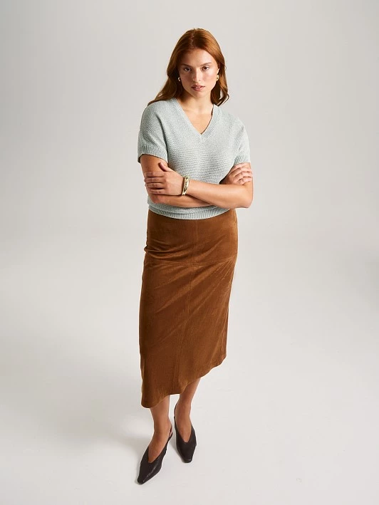 Вязаный джемпер из вискозной итальянской пряжи Lalis арт. JM0203V