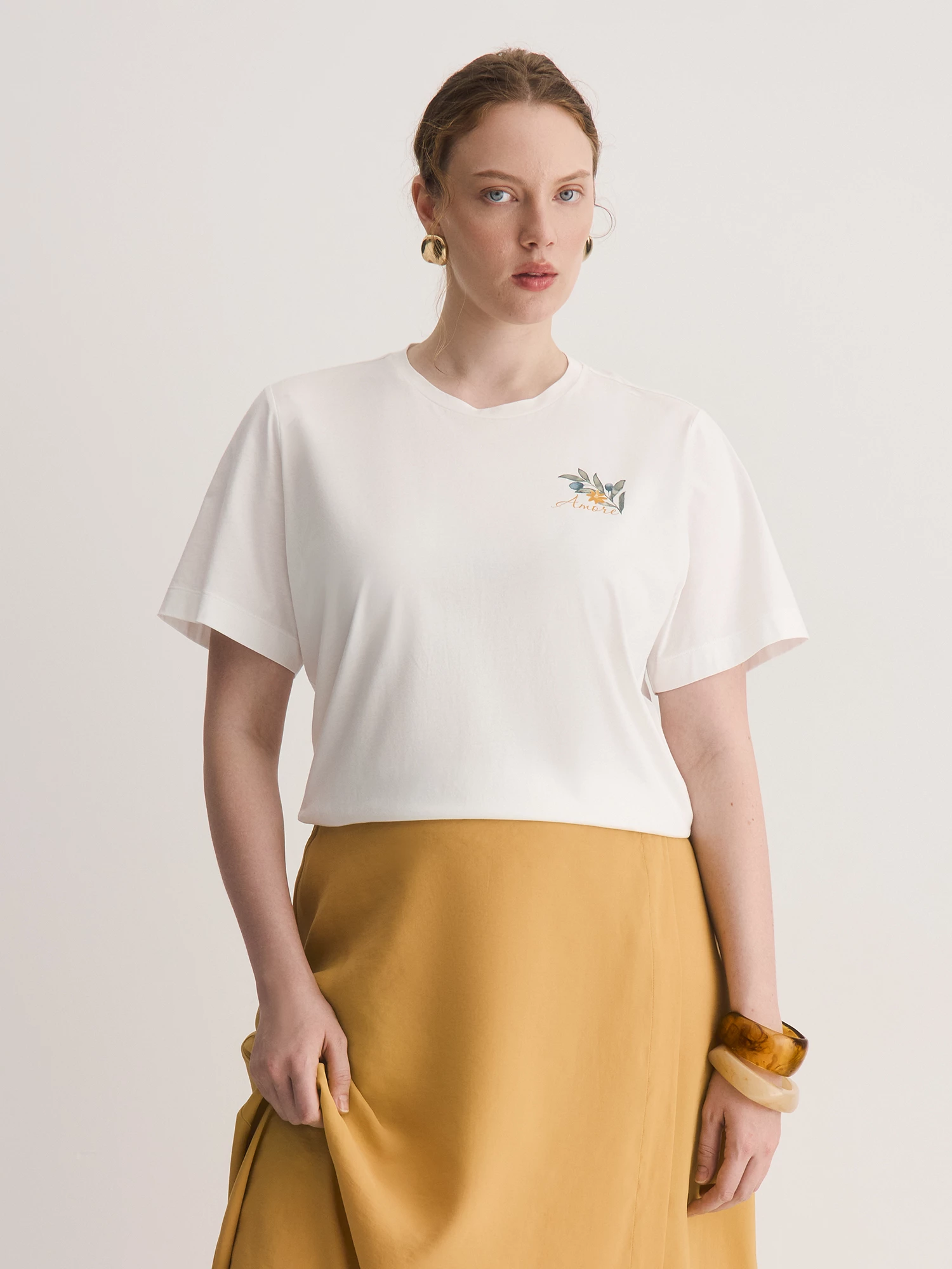 Футболка из хлопкового трикотажа с принтом Lalis арт. TS0125K5P