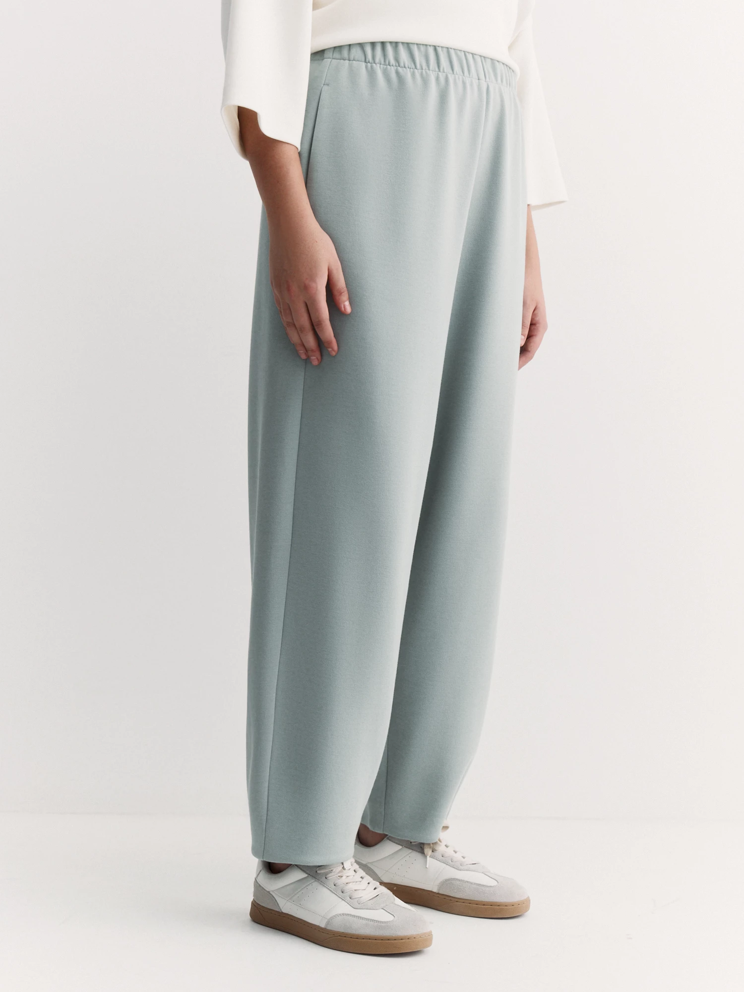 Брюки из хлопкового трикотажа пике Lalis арт. TR0707K