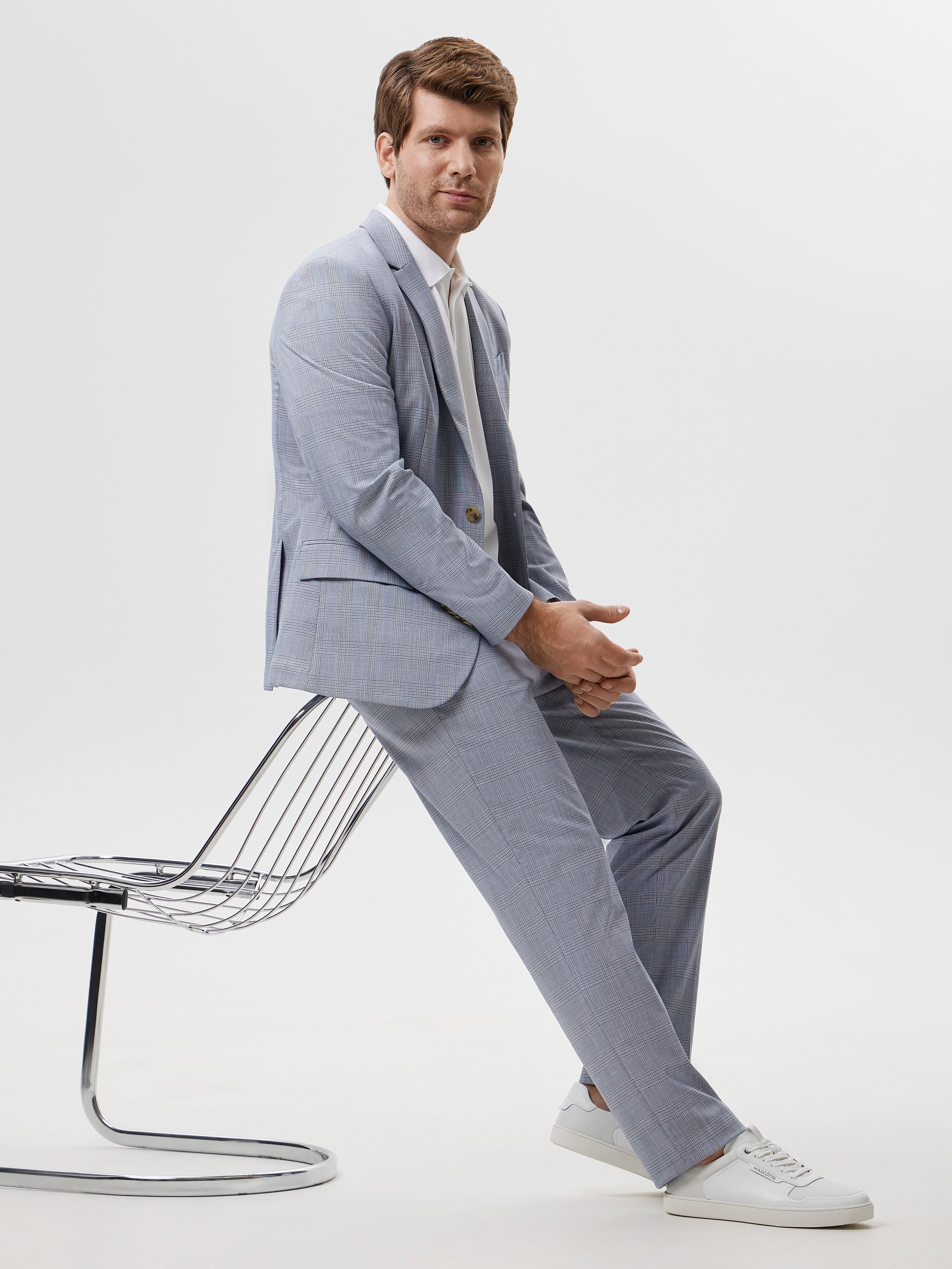 Пиджак однобортный в клетку 20line арт. IJC008761