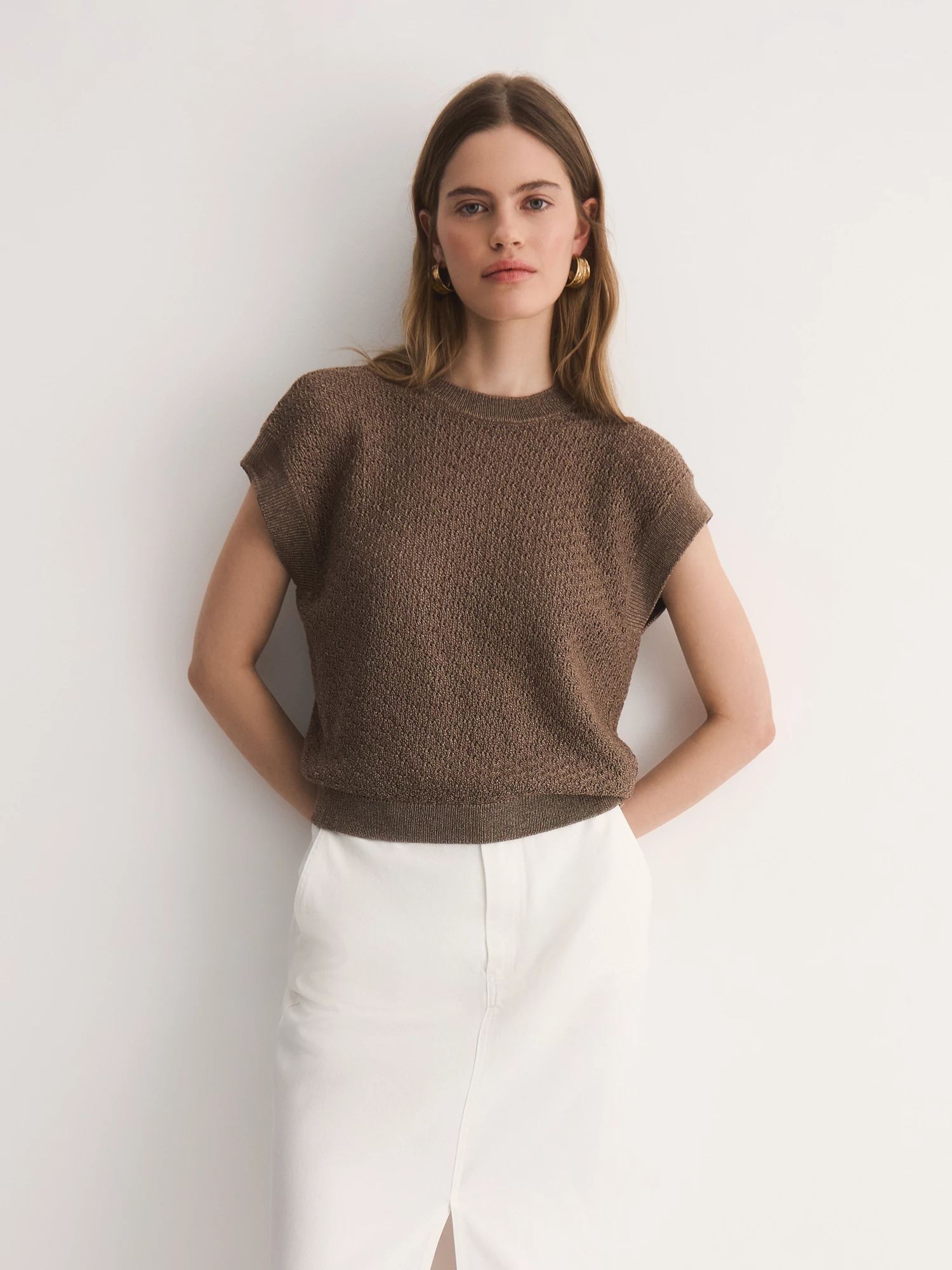 Ажурный джемпер из вискозной пряжи Elis арт. JM0332V