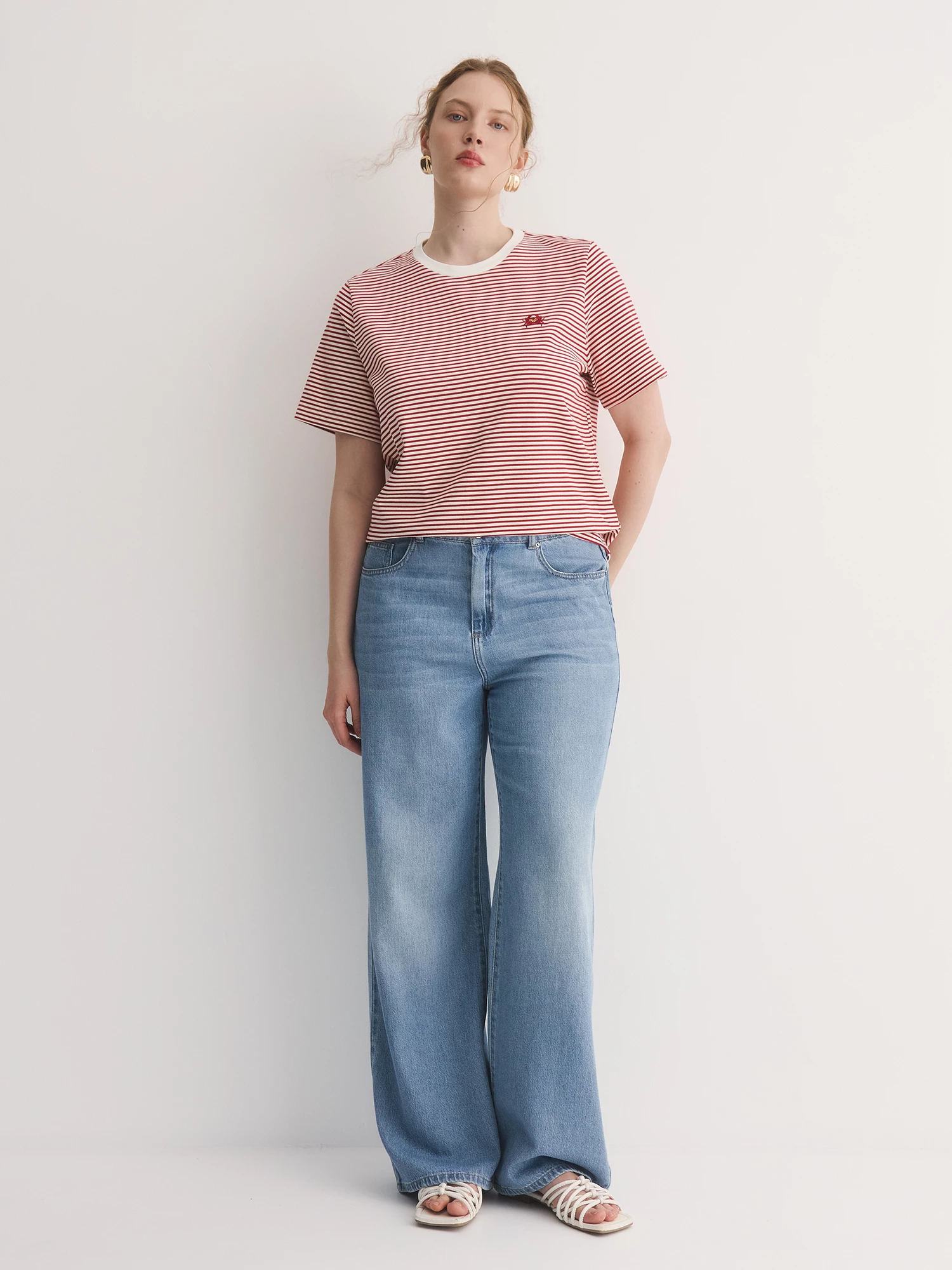 Хлопковая футболка в морском стиле Lalis арт. TS0199K1R