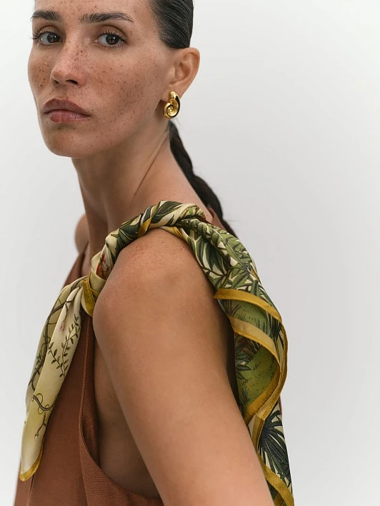 Шелковый платок с пейзажным принтом Elis арт. PK0072