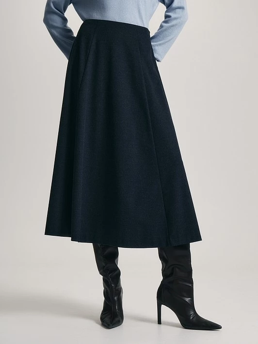Расклешенная юбка из вискозной костюмной ткани Elis арт. SK0607