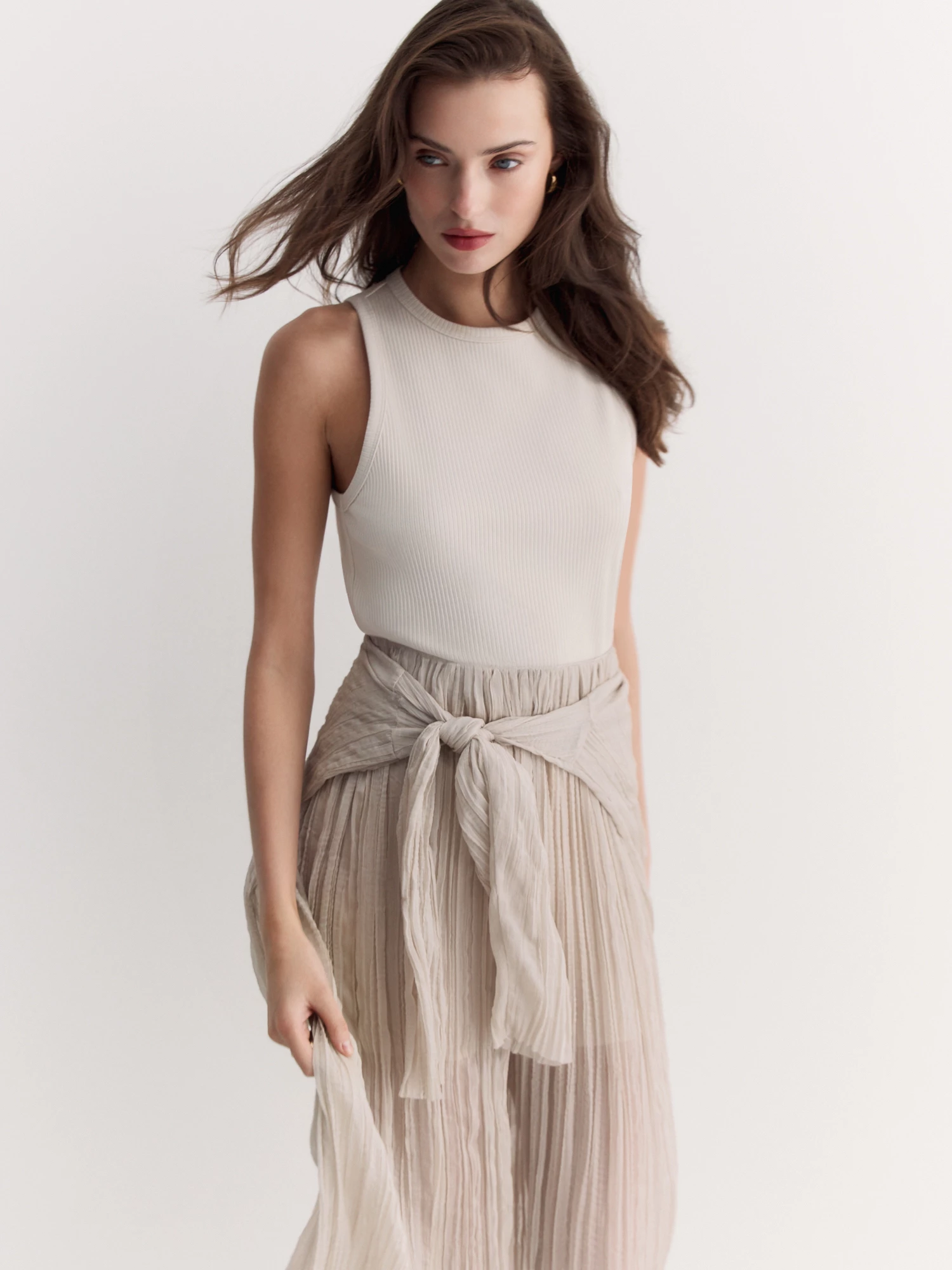 Базовый топ из хлопкового трикотажа Elis арт. TP0124K