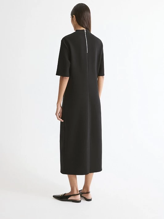 Платье с воротником-стойкой из хлопкового пике Elis арт. DR0928K