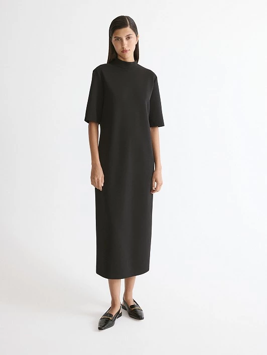 Платье с воротником-стойкой из хлопкового пике Elis арт. DR0928K