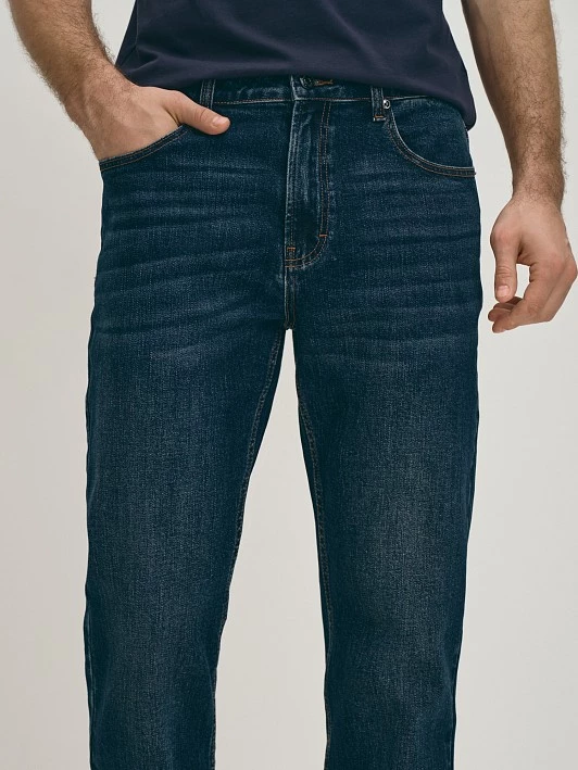 Джинсы 5 карманов полуприлегающего силуэта, с потертостями 20line арт. IDJ00365Y1