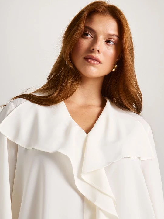Блуза с широким струящимся воротником Lalis арт. BL1534
