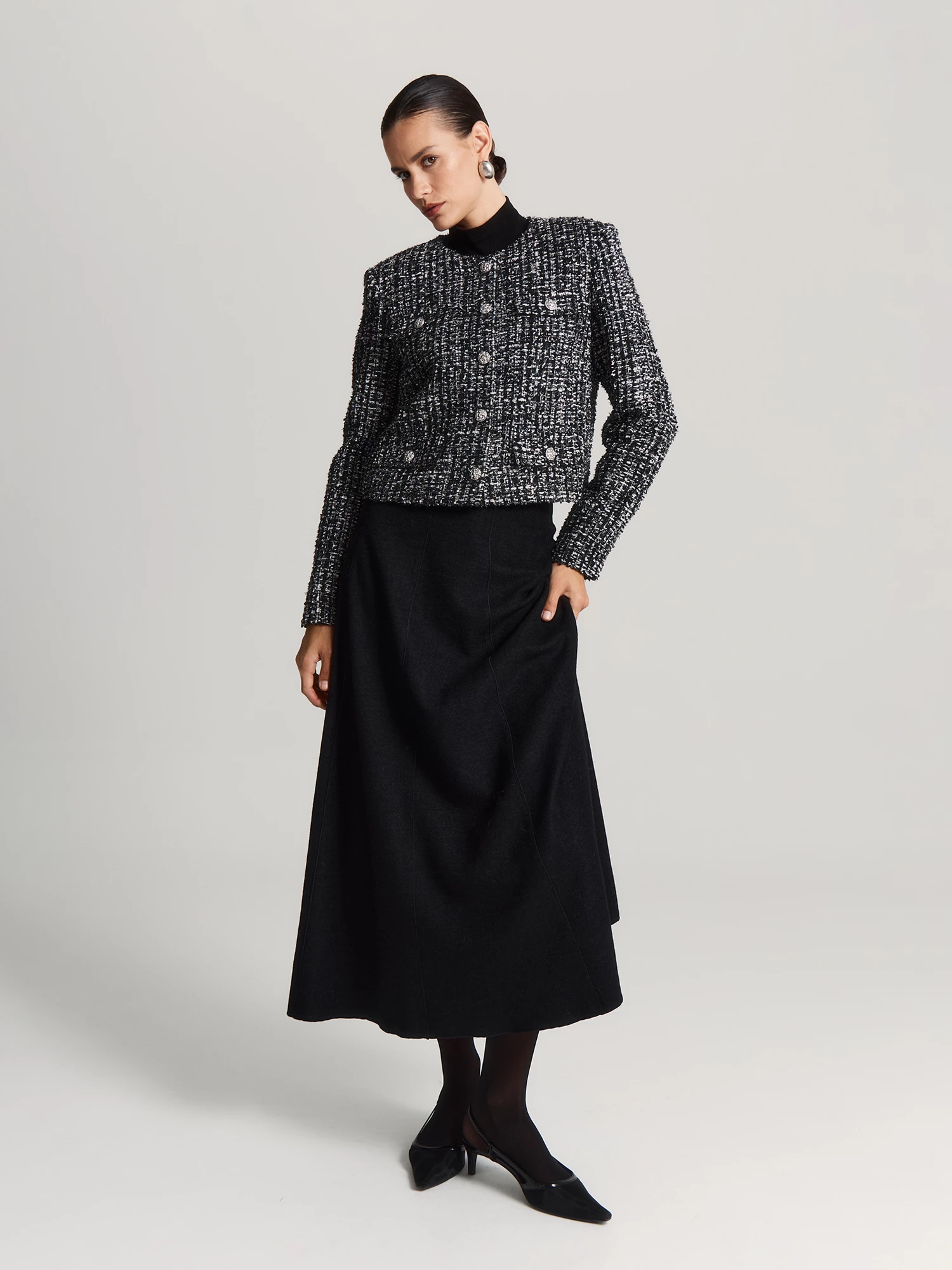 Жакет из шерстяного твида Elis арт. JC01435