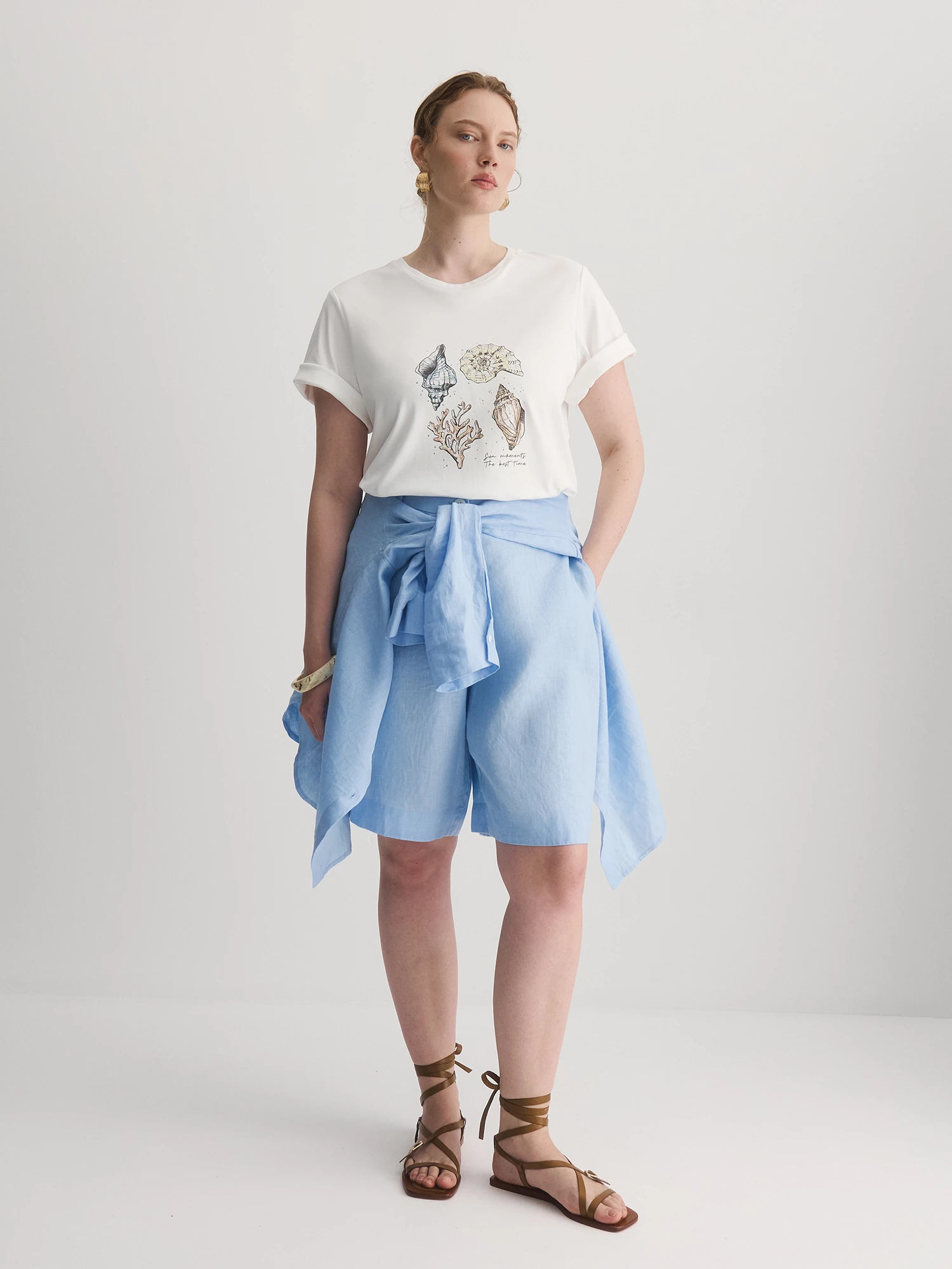 Футболка из хлопкового трикотажа с принтом Lalis арт. TS0125K5R