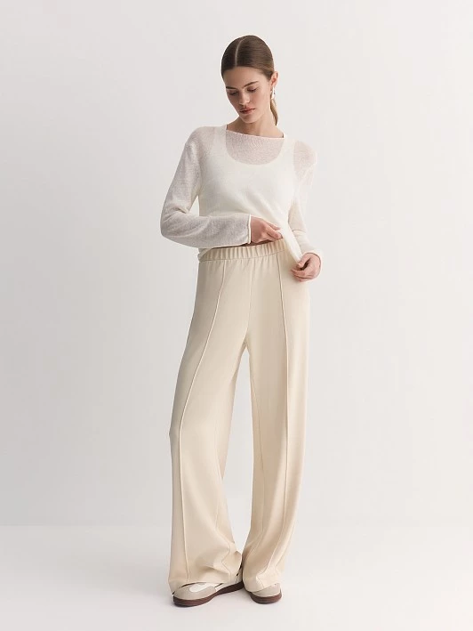 Брюки со стрелками из мягкого вискозного пике Elis арт. PT0008K