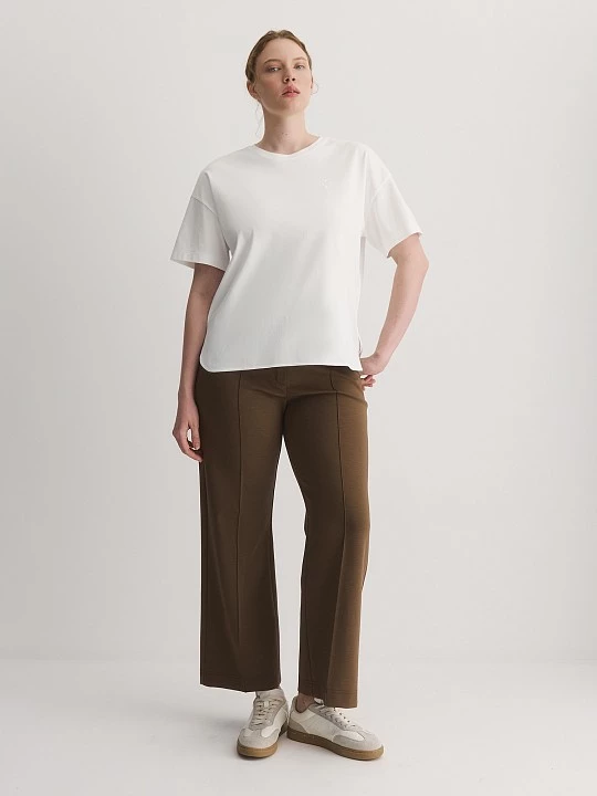 Футболка из мерсеризованного хлопка с вышивкой Lalis арт. TS0113K