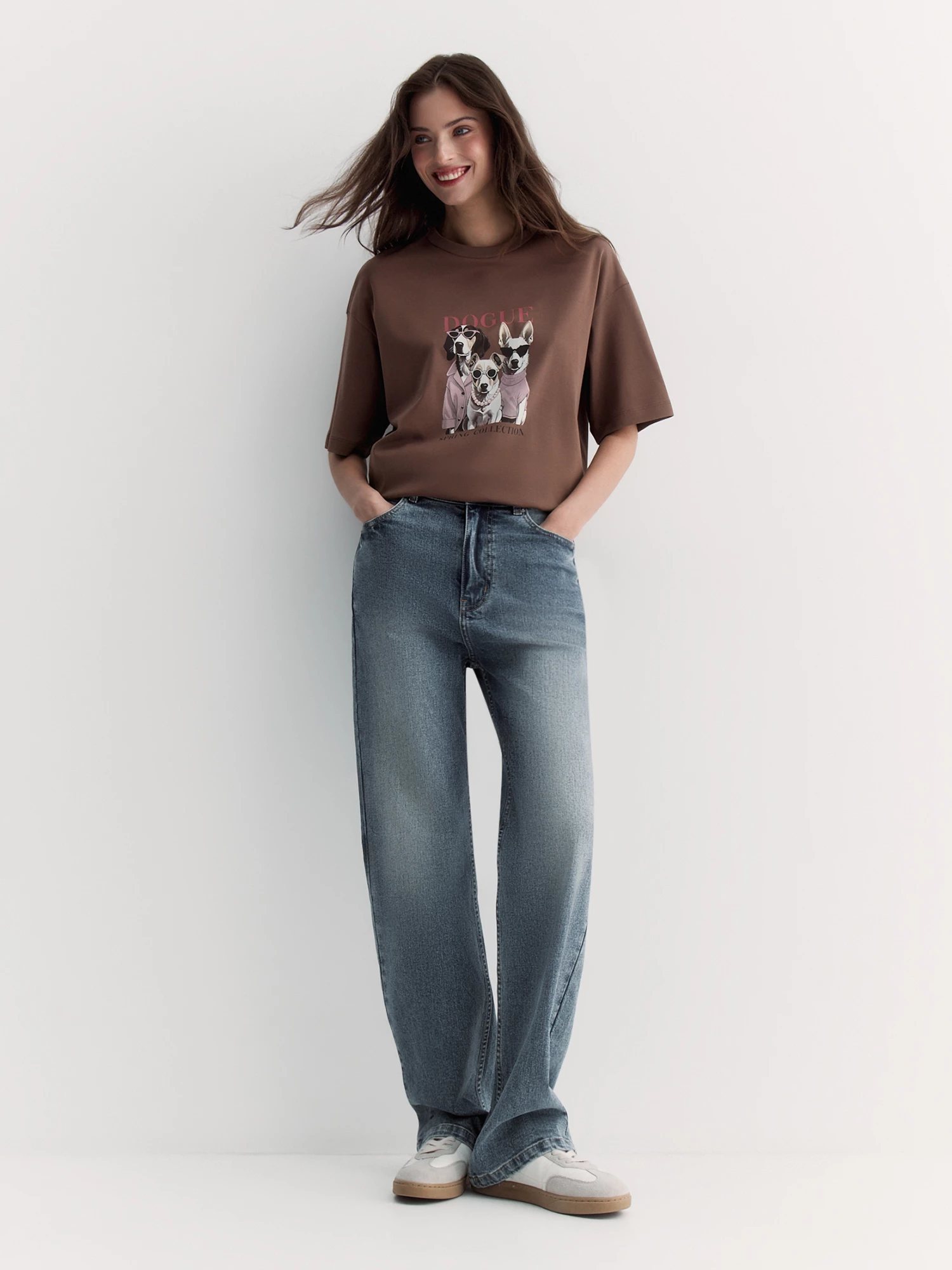 Футболка из мерсеризованного хлопка с дизайнерским принтом Elis арт. TS0166K