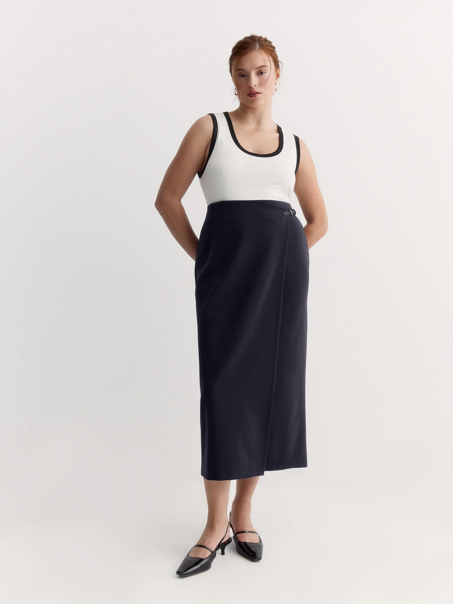 Прямая юбка с запахом Lalis арт. SK0652