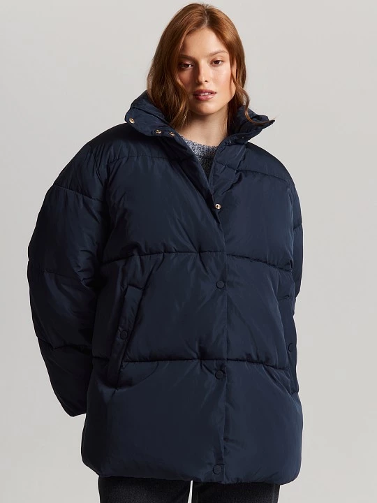 Утепленный пуховик с капюшоном на молнии и кнопках Lalis арт. PH00651BY1