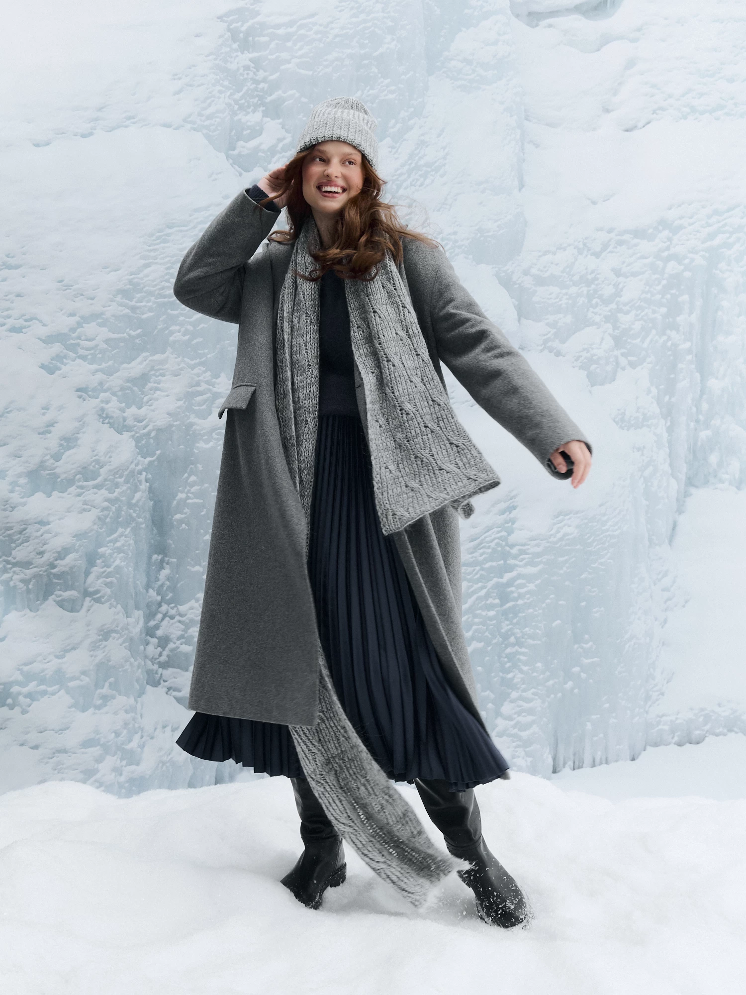 Двубортное пальто из шерстяной ткани с утеплителем Lalis арт. PD0051S61