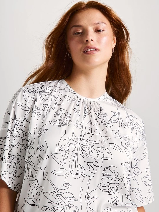 Блуза с дизайнерским флоральным принтом Lalis арт. BL1514