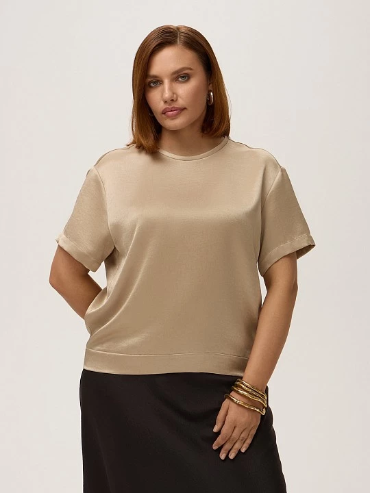 Блуза лаконичного кроя с коротким рукавом Lalis арт. BL1597