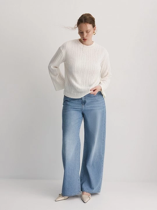 Блуза из плетеного трикотажа с подвязами Lalis арт. BL1532K