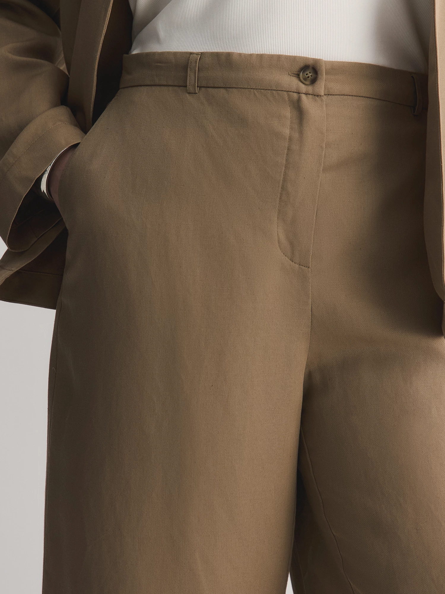 Прямые брюки изо льна и вискозы Lalis арт. TR05626