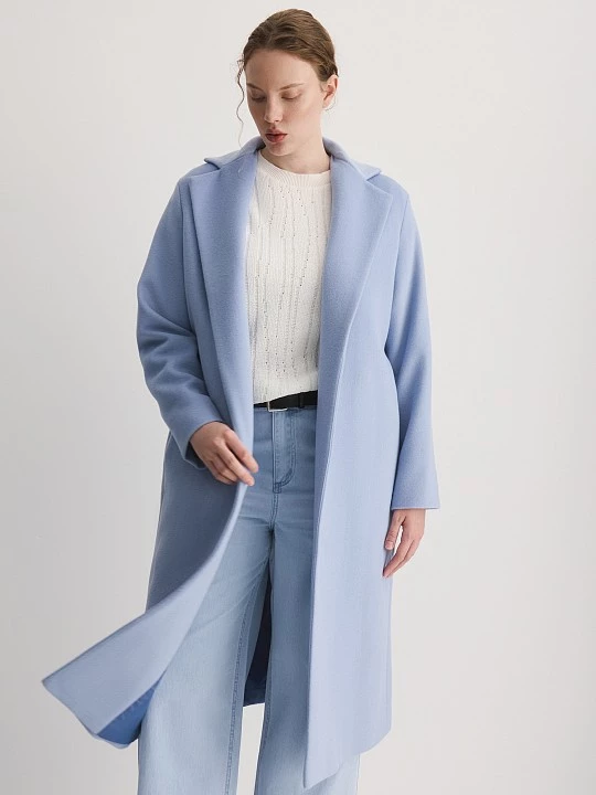 Длинное пальто из премиальной шерстяной ткани Lalis арт. PD0065
