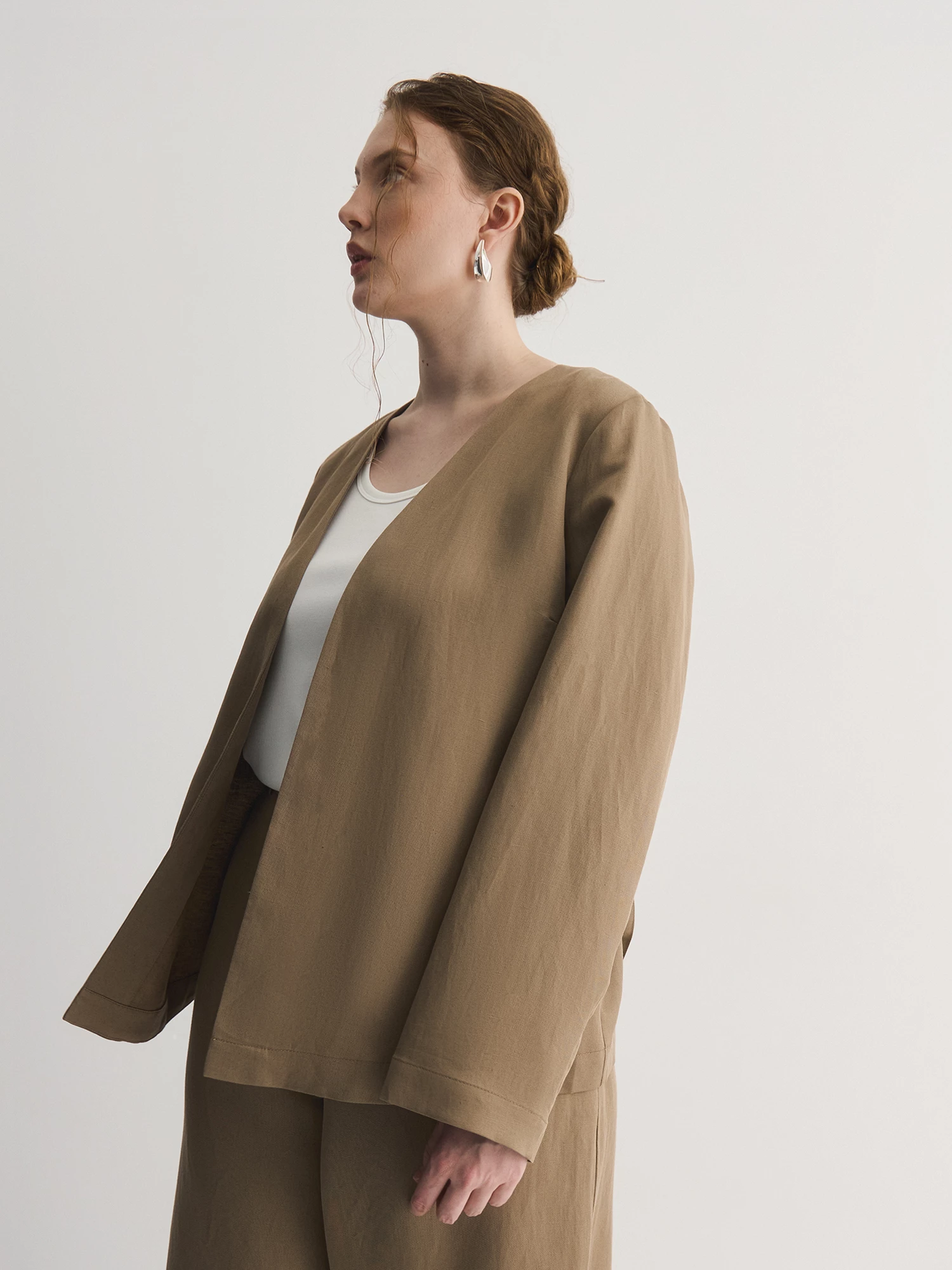 Жакет в стиле кимоно изо льна и вискозы Lalis арт. JC019751