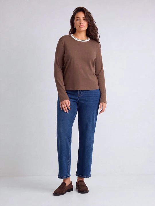 Трикотажный лонгслив с подвязом Lalis арт. LS0034K
