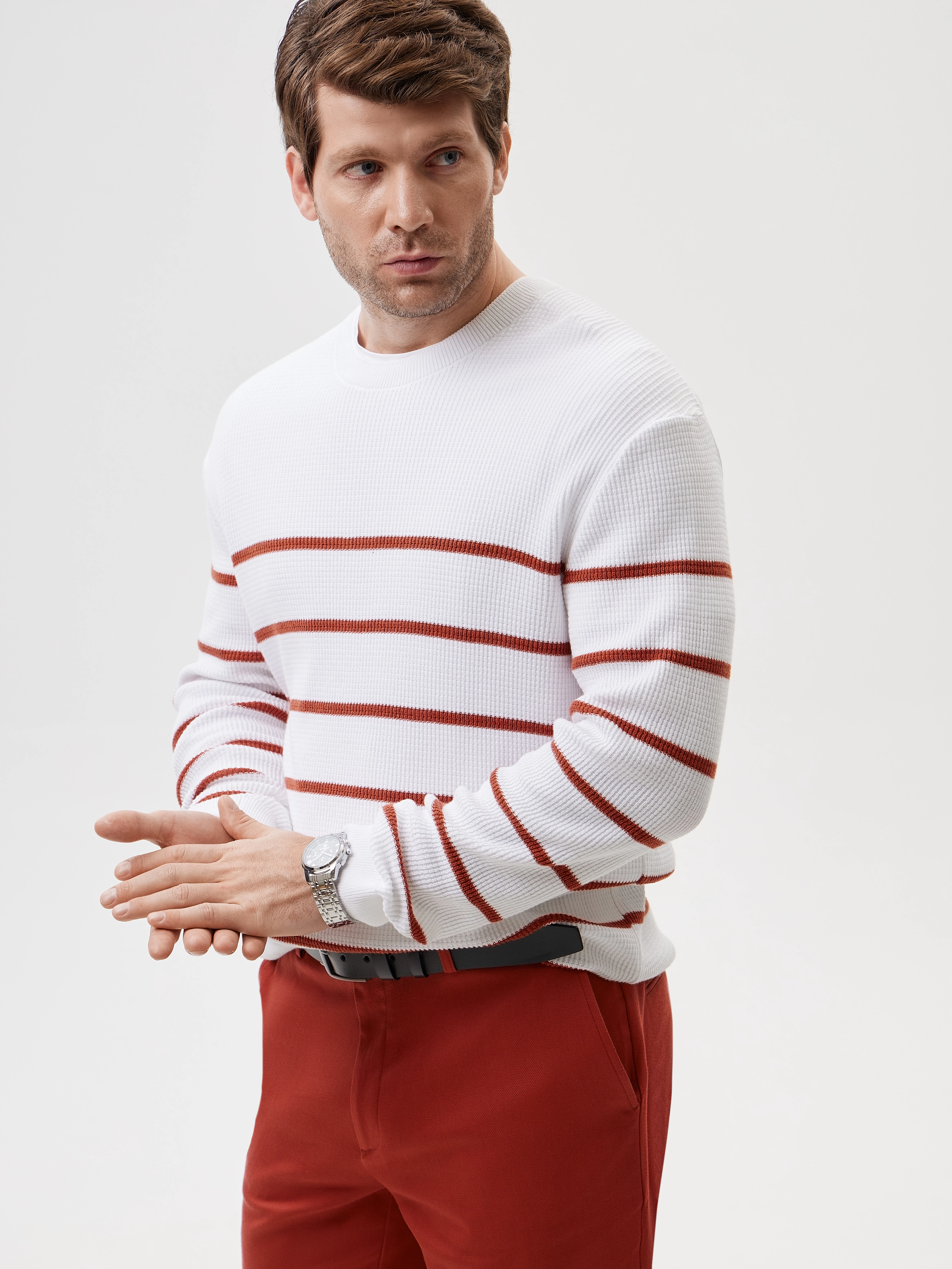 Джемпер вязаный из хлопка 20line арт. IJM0057V