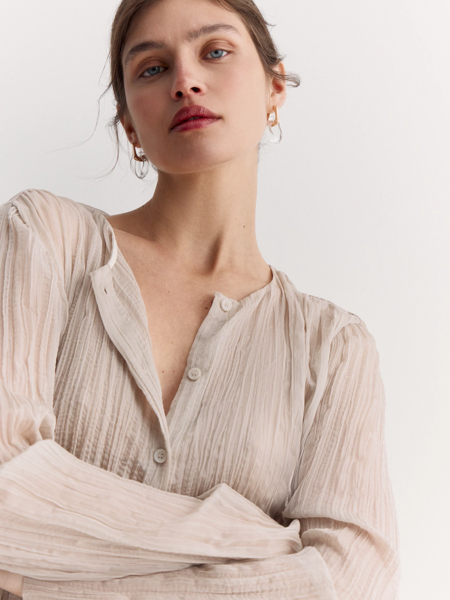 Блуза из жатой ткани Elis арт. BL1823