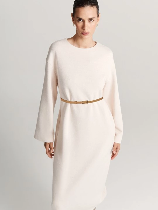 Прямое трикотажное платье с ремнем Elis арт. DR0966K