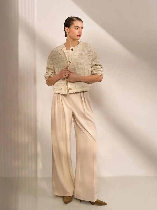 Бомбер из шерстяного твида Elis арт. BM0033