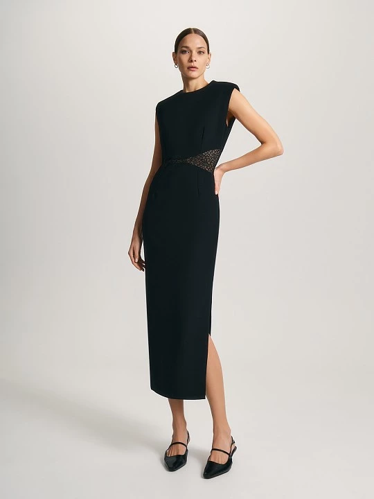 Платье макси с кружевной вставкой Elis арт. DR0778