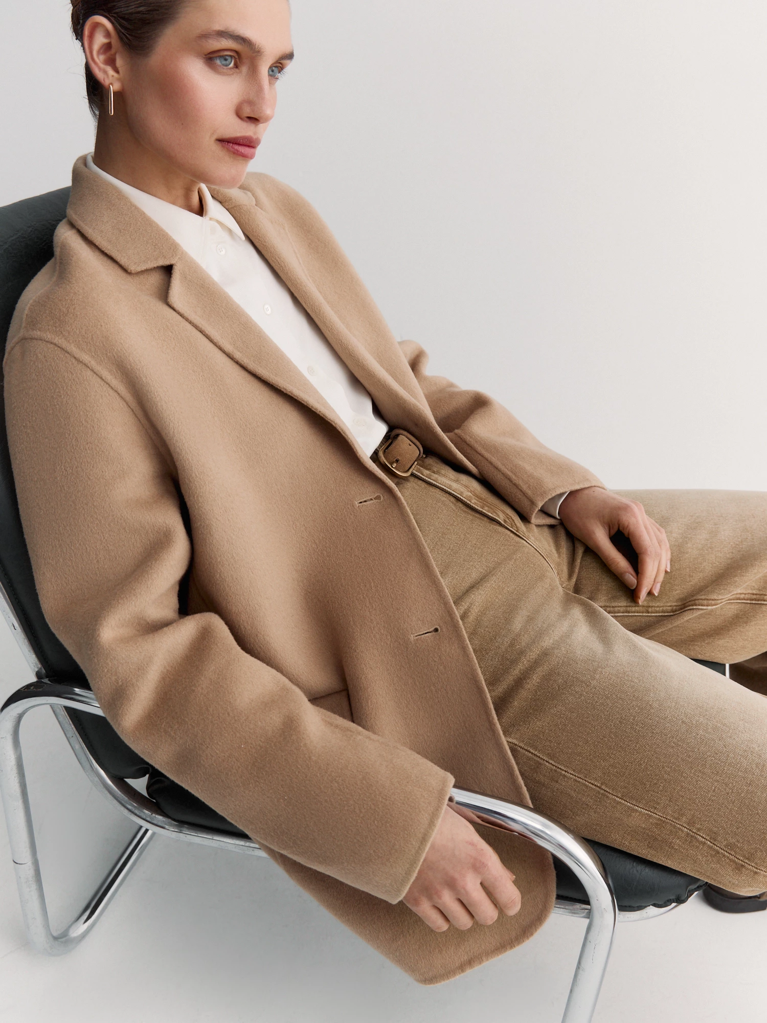 Легкое пальто-пиджак из шерстяной ткани Elis арт. PS0021Y1