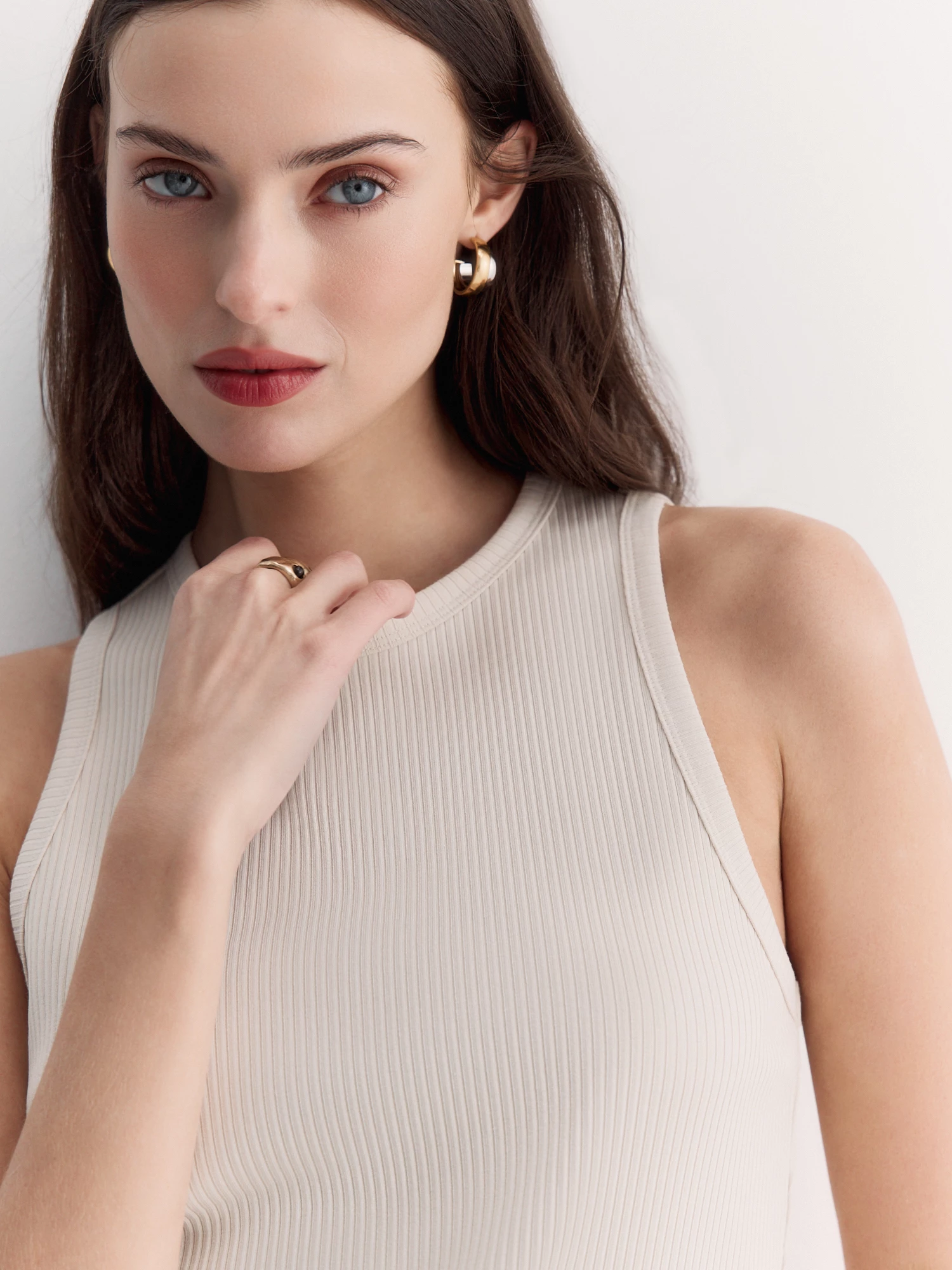 Базовый топ из хлопкового трикотажа Elis арт. TP0124K