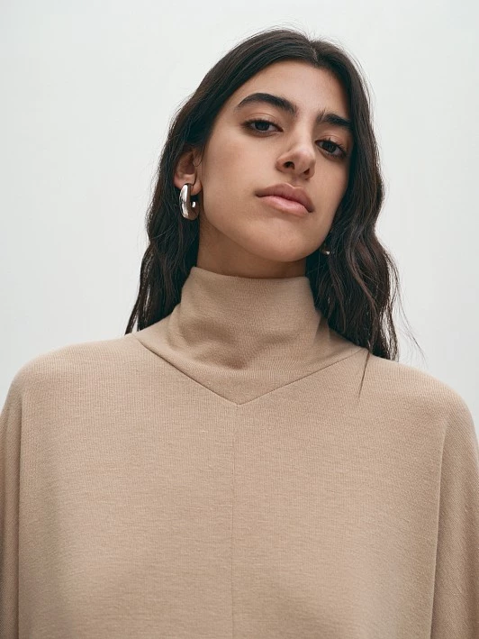 Однотонный джемпер с мягкой стойкой Elis арт. BL1433K