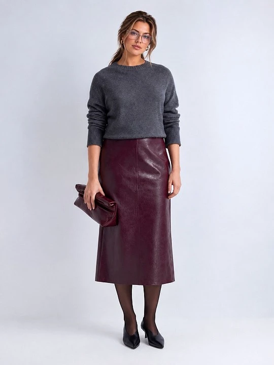 Юбка из фактурной экокожи Lalis арт. SK05651