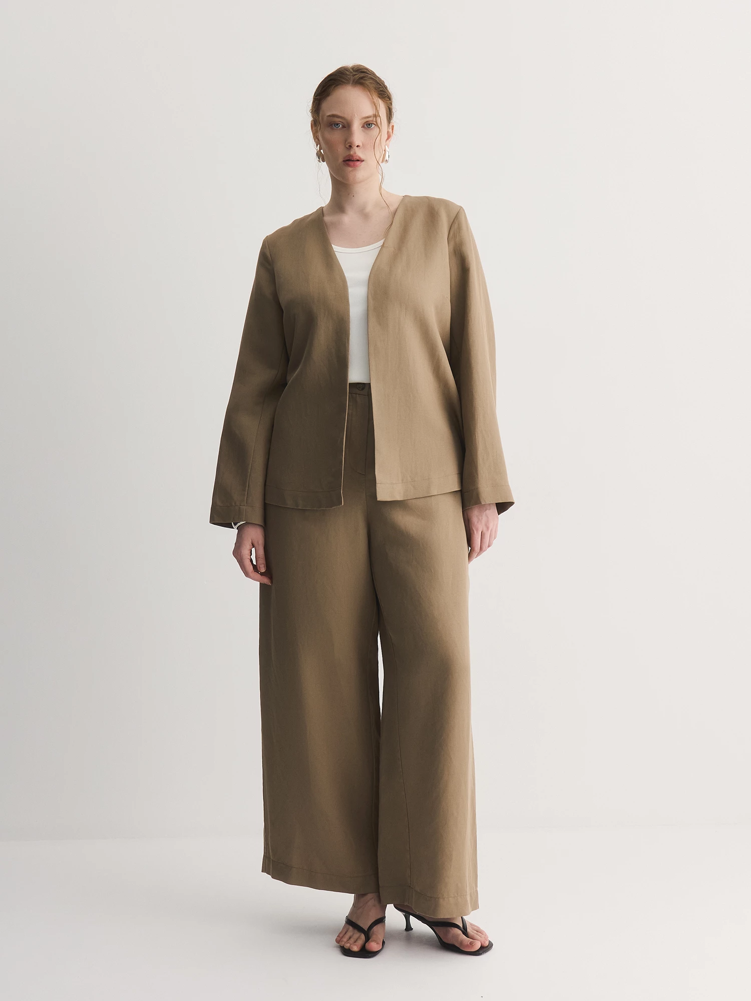 Жакет в стиле кимоно изо льна и вискозы Lalis арт. JC019751