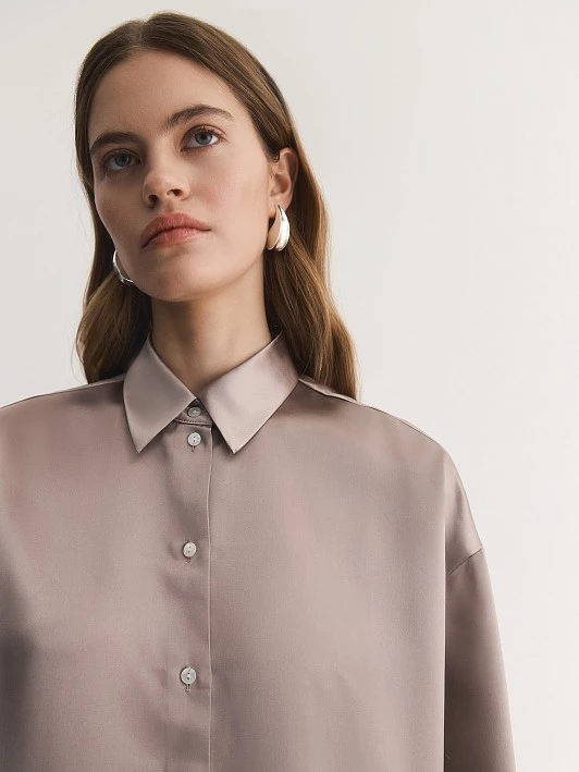 Блуза рубашечного кроя с атласным блеском Elis арт. BL152651